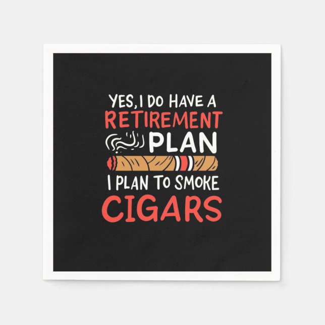 Cigar Lover | Ich habe vor, Autos zu rauchen Serviette (Vorderseite)
