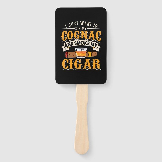 Cigar Lover | Mein Cognac und rauche meinen Zigarr Fächer (Vorderseite)