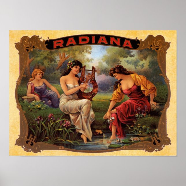 Cigar Radiana Vintages Rauchen Poster (Vorne)