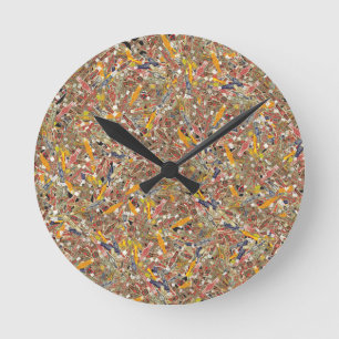 Cigar Ring Wrappers Runde Wanduhr