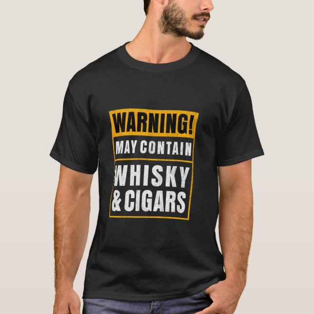 Cigar Smoker Cigar   I Funny Whiskey Cigar T-Shirt (Vorderseite)