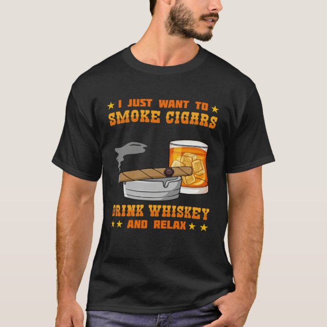 Cigar Smoker Smoking Quotes   3 T-Shirt (Vorderseite)