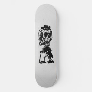 Cigar Smoking Cowboy Skeleton Skate Board Skateboard