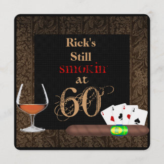 Cigares d'anniversaire, poker et BRANDY INVITATION