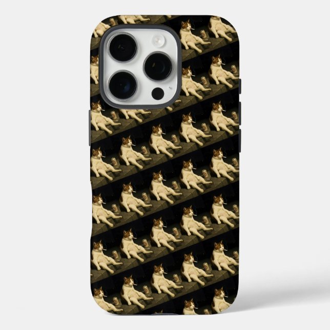 Cigarette Kitten Funny Smoking Cat Gen Z Meme iPhone 16 Pro Hülle (Rückseite)