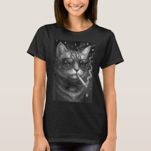 Cigarette Kitten Funny Smoking Cat Meme Stupid Bra T-Shirt
