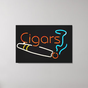 Cigars Neon Sign Leinwanddruck