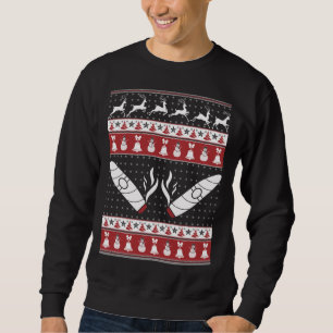 Cigars Ugly Christmas Sweater Xmas Sweatshirt