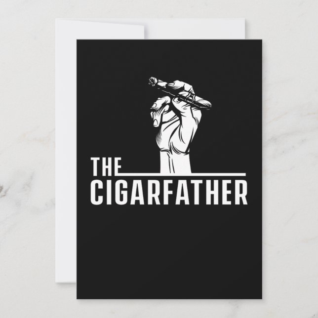 CigarVater Cigar Smoker Humidor Cigars Lover Gesch Einladung (Vorderseite)