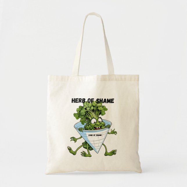 Cilantro - Herb der Scham Funny Tote Tag Tragetasche (Vorne)