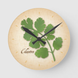 Cilantro Herb Runde Wanduhr