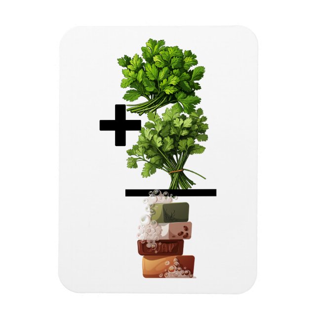 Cilantro Math - Funny Anti-Cilantro Magnet (Vertikal)