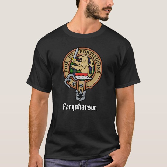 Cimetière Clan Farquharson sur T-Shirt Tartan (Devant)