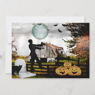 *~* Cimetière Éffrayant MARCHE CARTE HALLOWEEN MOR