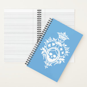 Cimier bleu avec Carnet de crâne et de costumes
