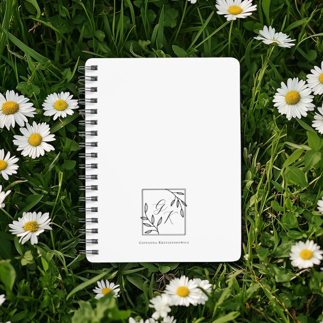 Cimier botanique | Journal Monogramme intemporel (Créateur téléchargé)