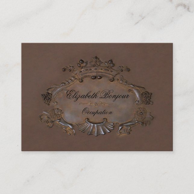 Cimier ~ Carte de visite / Emblème Couronne royale (Devant)