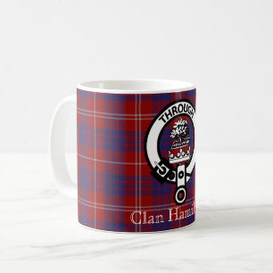 Cimier de Clan Hamilton et Tartan Coffee Mug