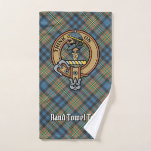 Cimier du clan MacLellan sur tartan ancien