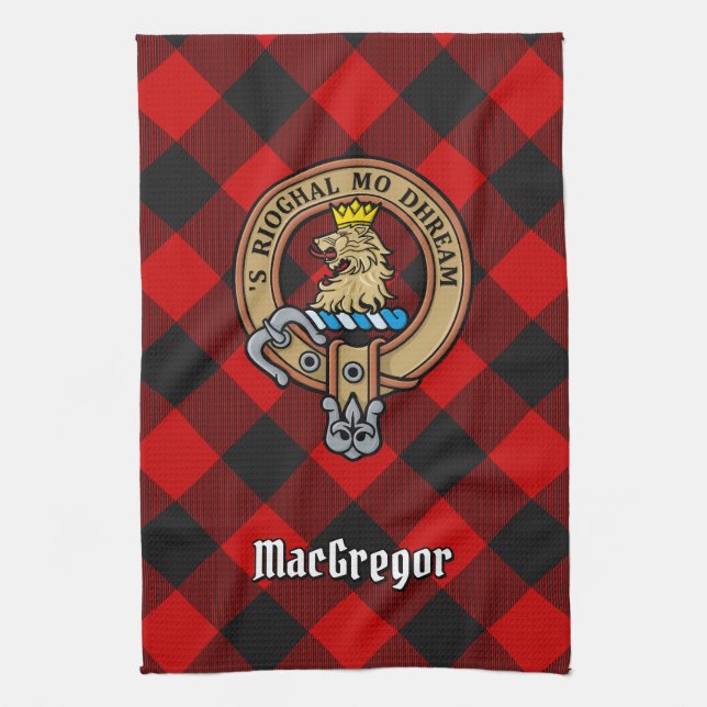 Cimier MacGregor sur Rob Roy Tartan Serviette de c (Vertical)