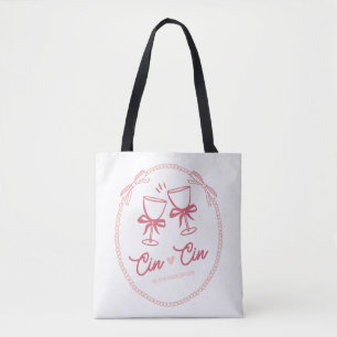 Cin Cin an die Braut Design Perlen Champagner Tasche
