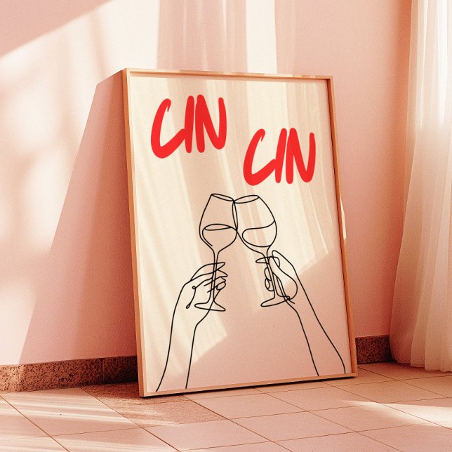 Cin Cin Art Print | Bar/Küchendekor Poster (Von Creator hochgeladen)
