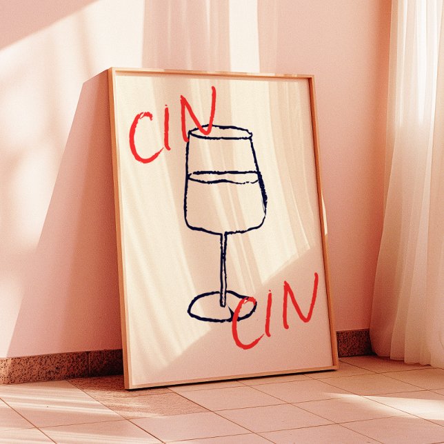 Cin Cin Art Print | Bar/Küchendekor Poster (Von Creator hochgeladen)