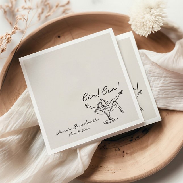 Cin Cin Hand Drawn Bachelorette Serviette (Von Creator hochgeladen)