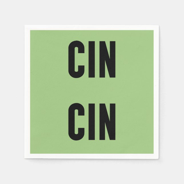 Cin Cin Typography Serviette (Vorderseite)