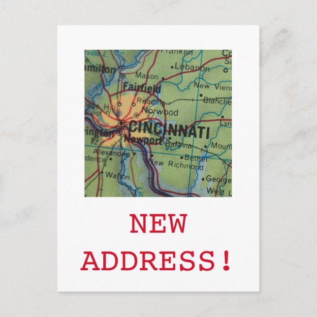 Cincinatti Ankündigung neuer Adresse (Vorderseite)