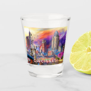 Cincinnati Abstrakte Kunst Schnapsglas