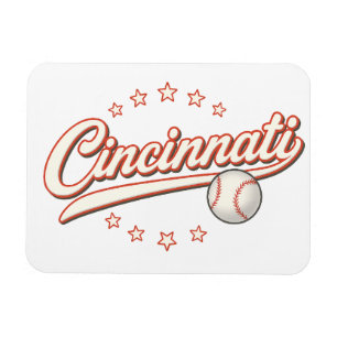 Cincinnati Baseball Vintages Logo - Retro Sports Magnet