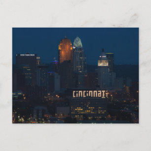 CINCINNATI. CARTES postales OHIO SKYLINE LIGHT SIG
