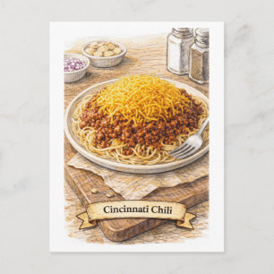 Cincinnati Chili (Amerikanische Food-Serie) Postka Postkarte