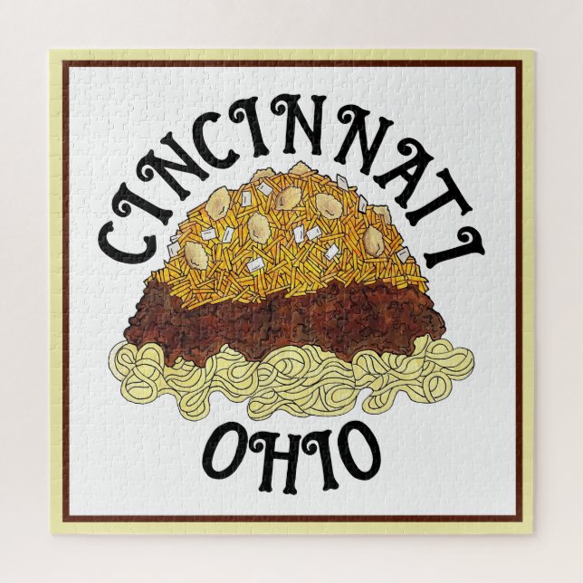 Cincinnati Chili Ohio OH Spaghetti Chili Food (Vertikal)