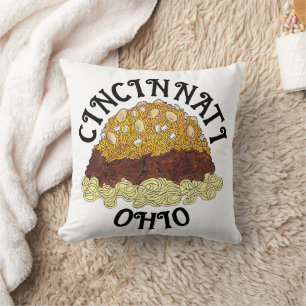 Cincinnati Chili Ohio OH Spaghetti Chili Food Kissen