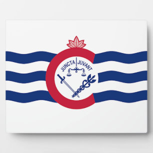 Cincinnati City Flag Plaque Fotoplatte