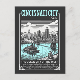 Cincinnati City Ohio The Queen City of The West Postkarte