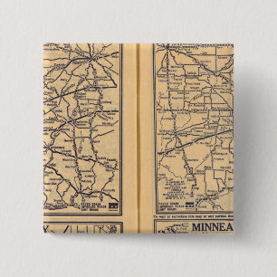 Cincinnati, Detroit, Indianapolis Button