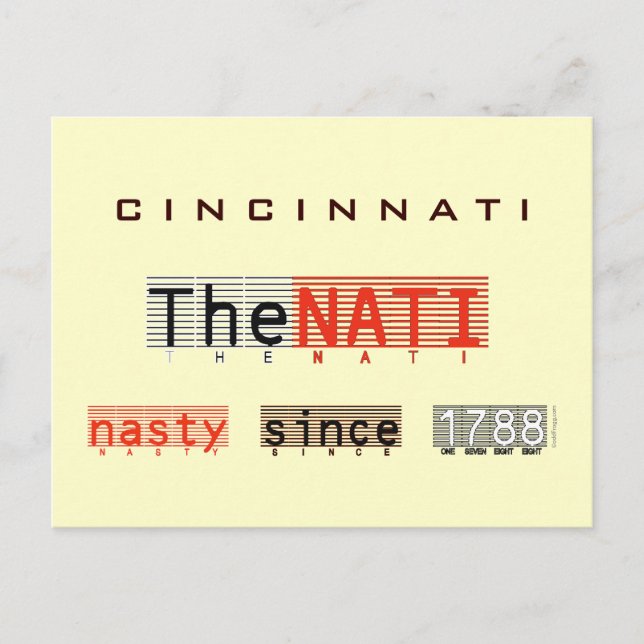 CINCINNATI Eklig seit 1788 Postkarte (Vorderseite)