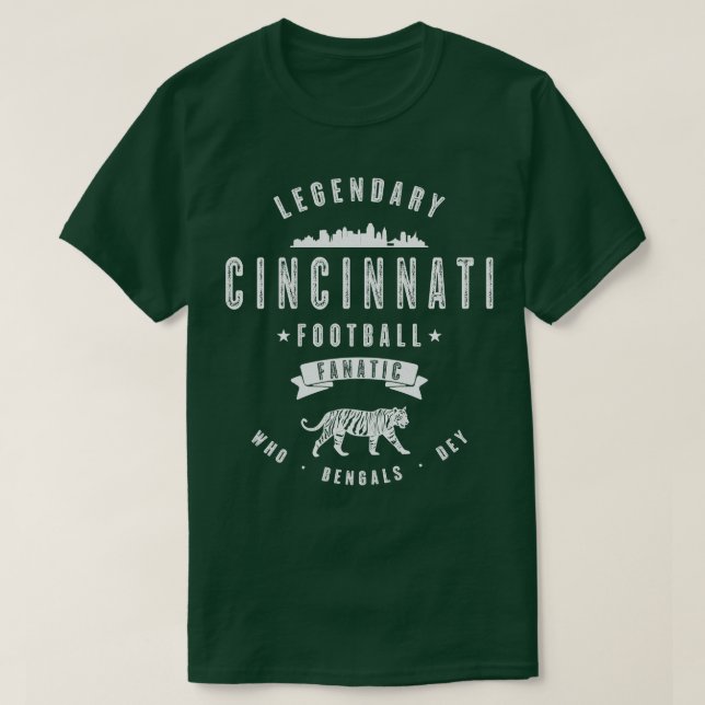 Cincinnati Fanatic Vintag White Text T-Shirt (Design vorne)