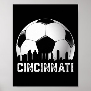 Cincinnati Fußball bedrängte Vintage-Fußballfans Poster