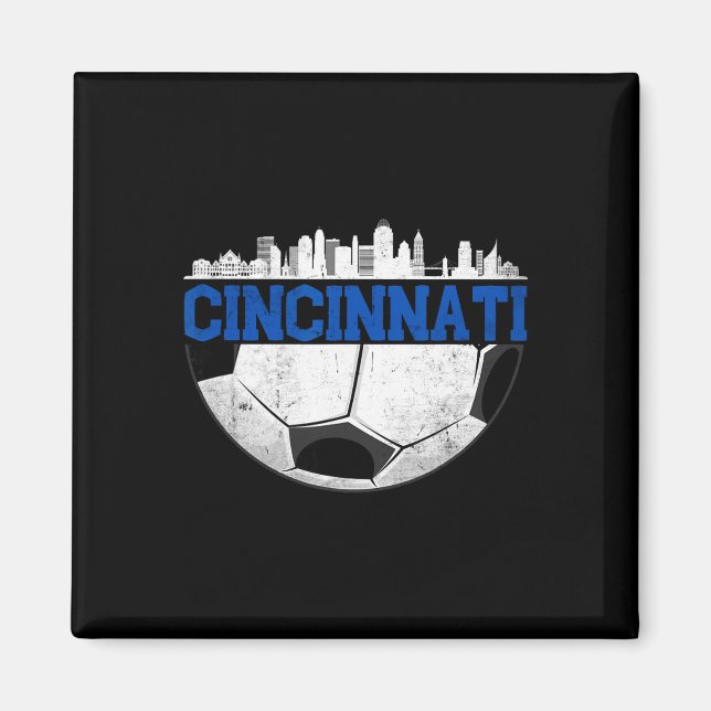 Cincinnati Fußball Distressed Cincy nati  Magnet (Vorne)