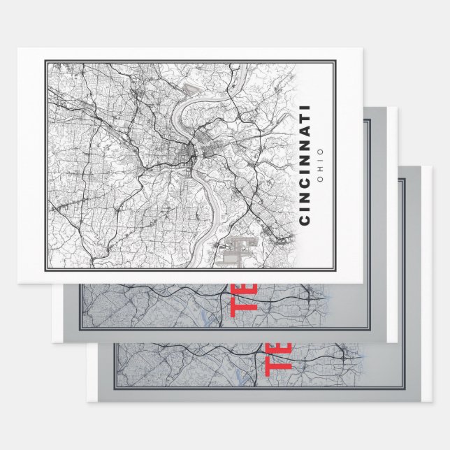 Cincinnati Karte Geschenkpapier Set (Set)
