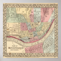 Cincinnati Karte von Mitchell