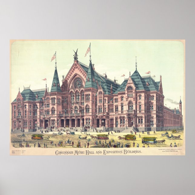 Cincinnati Music Hall 1879 Poster (Vorne)