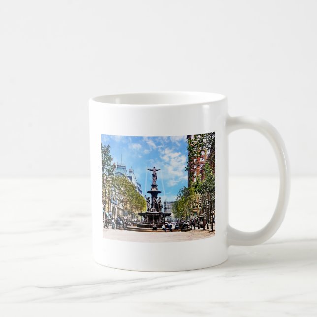 Cincinnati OH - Tyler-Davidson-Brunnen c1906 Kaffeetasse (Rechts)