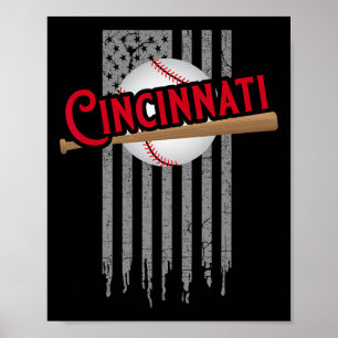 Cincinnati Oh Usa Flagge Die Königin Chip City Sic Poster