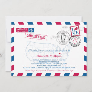 Cincinnati Ohio Airmail   Brautparty Einladung