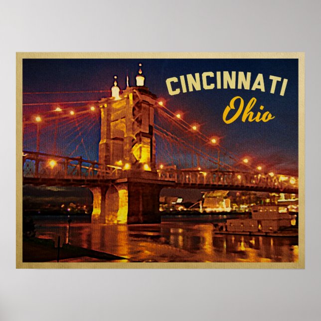 Cincinnati Ohio Brücke Poster (Vorne)